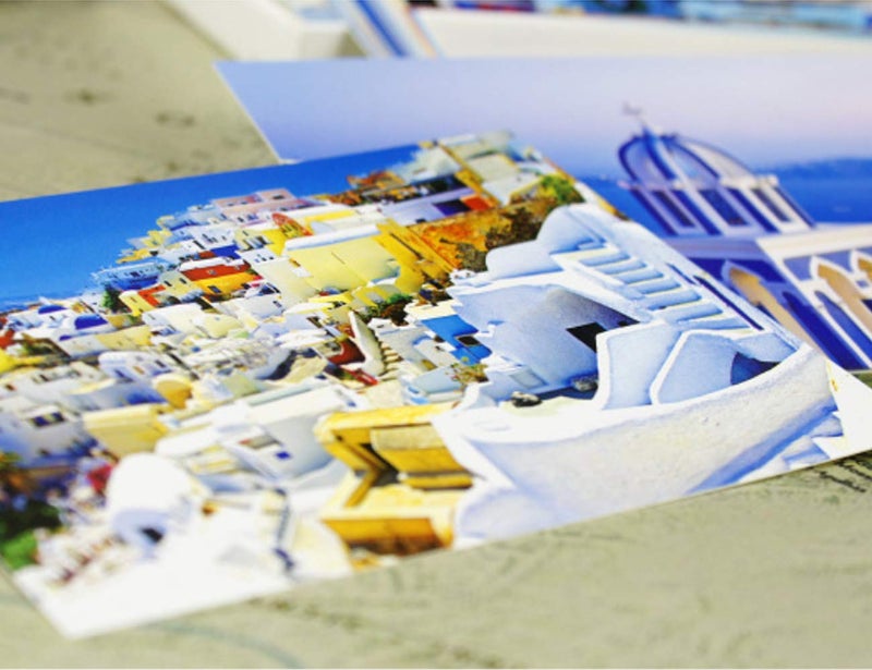 HOSTEESSCHOICE بطاقات بريدية للسفر - مجموعة مكونة من 30 بطاقة بريدية - حزمة متنوعة تصور من جميع أنحاء العالم مواقع السفر الشهيرة - بطاقات بريدية متنوعة مجمعة 4 × 6 - سانتوريني - Image 5